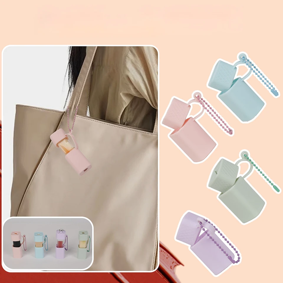 Lipstick Storage Bag Silikone Mini Lipstick Cosmetic Bag Lip Balm Balzam Storage Storage Rackstick Petouch pre Stanley Tumbler