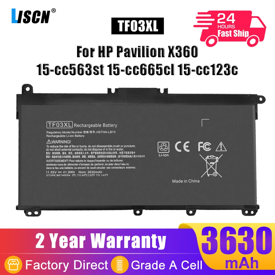 LISCN TF03XL laptop batéria pre pavilón HP 15-CC665CL 15-CD040WM 15-CC123CL HSTNN-UB7J 14-CD1055CL 14-CD1021LA TPN-Q188 Q189