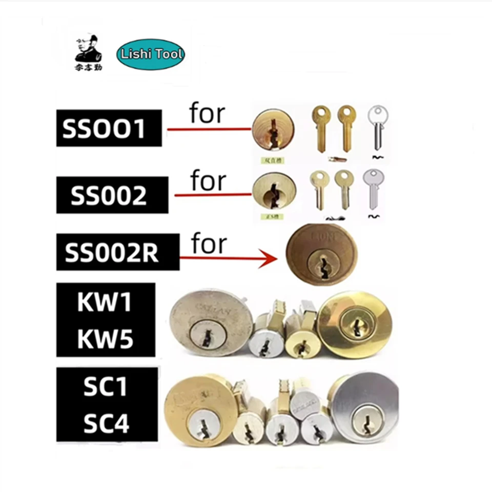 Lishi 2 v 1 2in1 Nástroj KW1 KW5 SC1 SC4 SS002PRO R52 TE2 LW5 LW4 BE2-6 AM5 R52L SS001 LOCKYSSMITH NÁKLADOV NA DOMOVÉ DOORICKÉ ZÁMKY