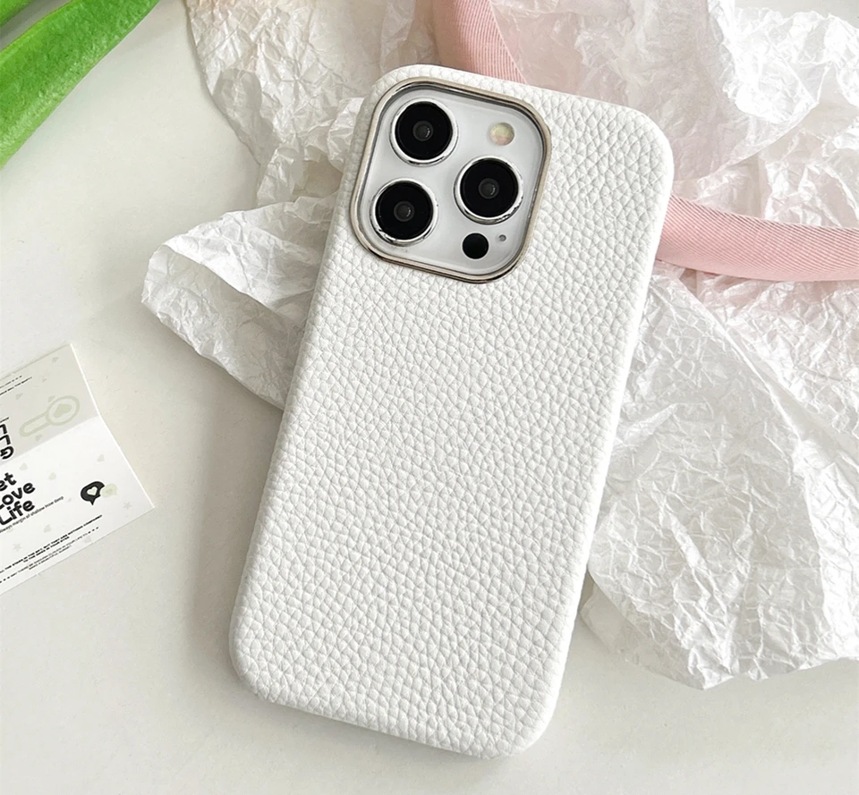 Litchi Grain Leather puzdro pre iPhone 14 15 13 12 Pro Max 14 15 13 13 12 12 Pro Max bez snímok matného luxusného chrbta Candy Color Zadný kryt