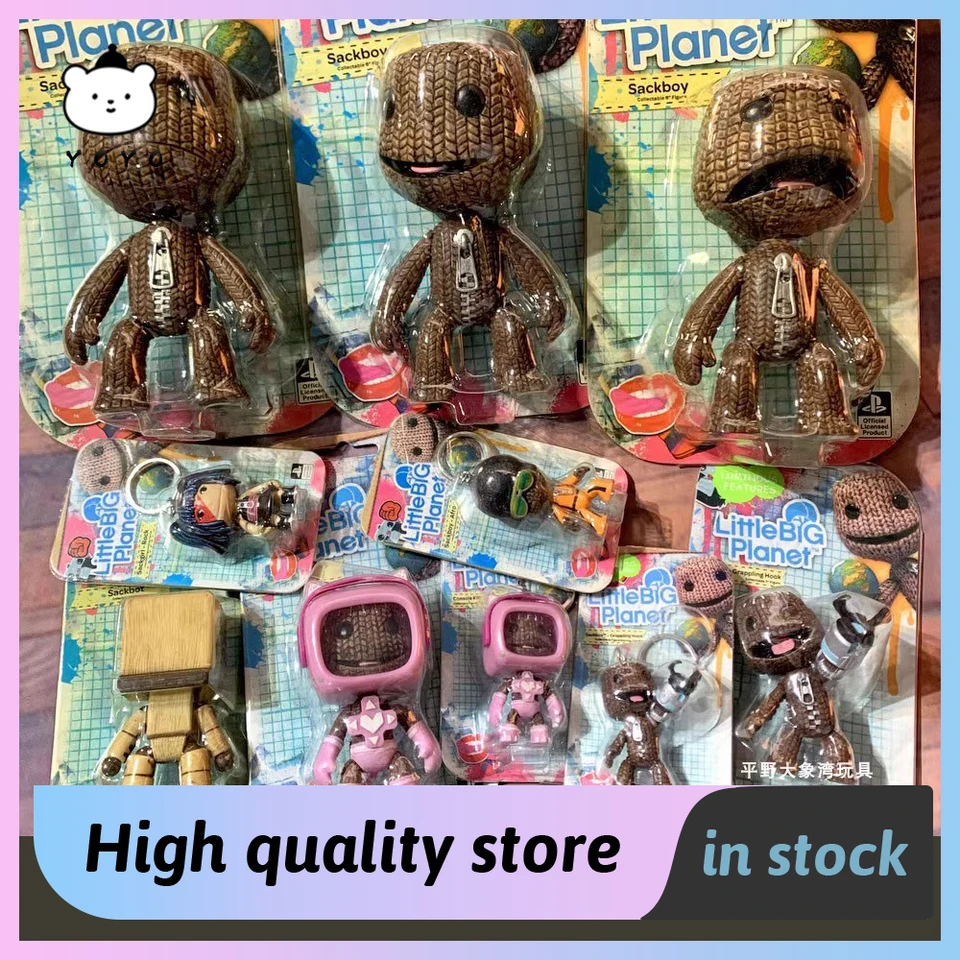 Little Big Planet Action Figure Key Ring Batoh Dekorácie Ozdob Pohyblivá hra Anime figúrky narodeniny darček pre deti hračky