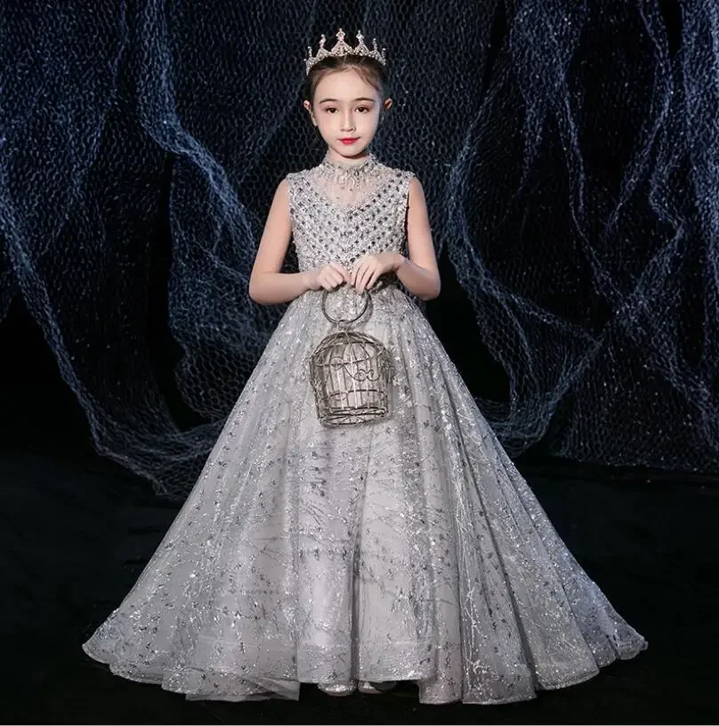 Little Kids Flowin Lace First Communion Šaty