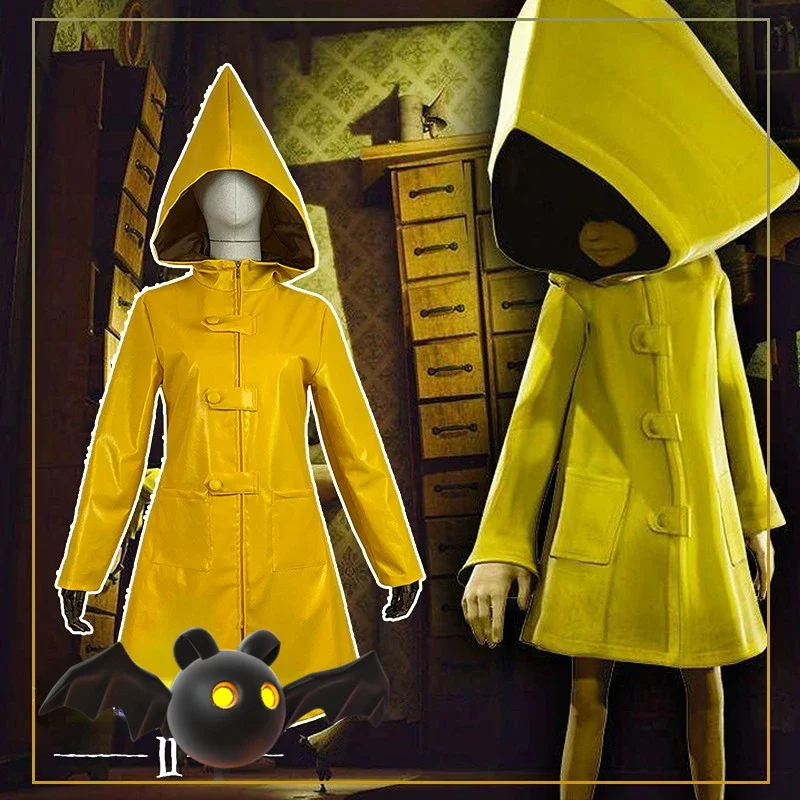 Little nočné mory bunda Halloween Cospaly kostým anime šesť kabátov malá nočná mora hladné deti rekvizity unisex karnevalové oblečenie