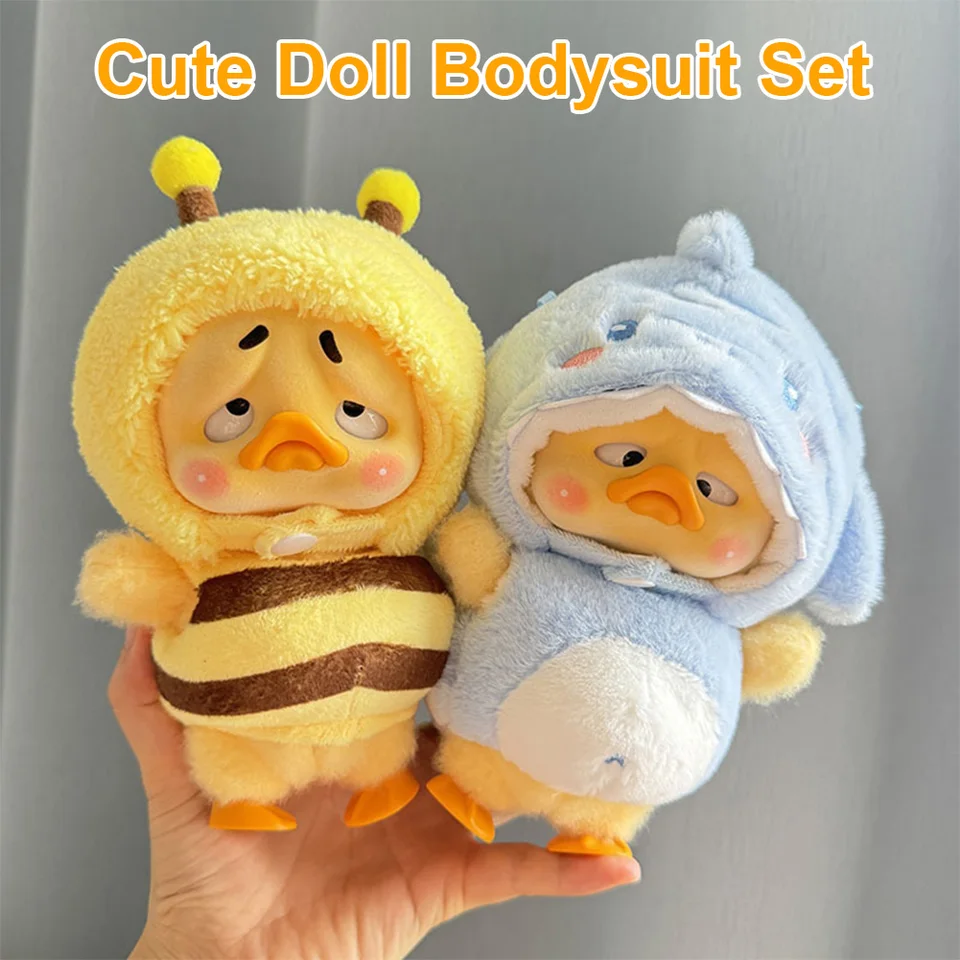 Little Yellow Duck Plush Hračky plyšové bábiky oblečenie