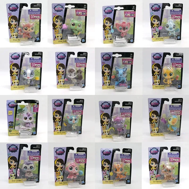 Littlest Pet Shop Doll Hračky Hasbro Originálne roztomilé zvieracie akcie Mini Dolls Q Pets Hračky pre deti narodeniny Darčeky Zbierka