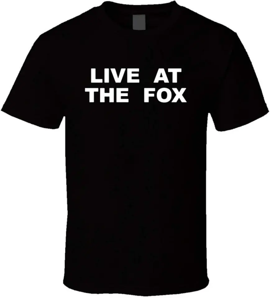 LIVE AT FOX LYNRYD Skynryd Ronnie van Zandt T košeľa Čierne krátke rukávy Tops Tops Cotton Print Tshirts