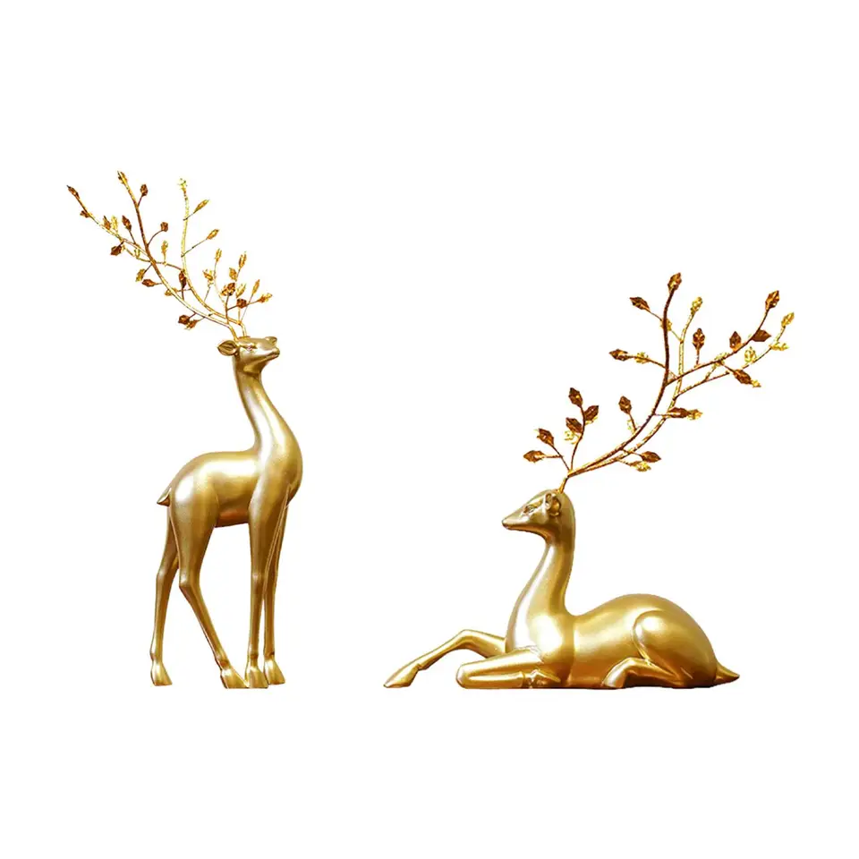 Lively sobia figuríny sobov ozdoby Party Deer Figurín sochy pre domácu spálňu v obývacej izbe Prázdnina
