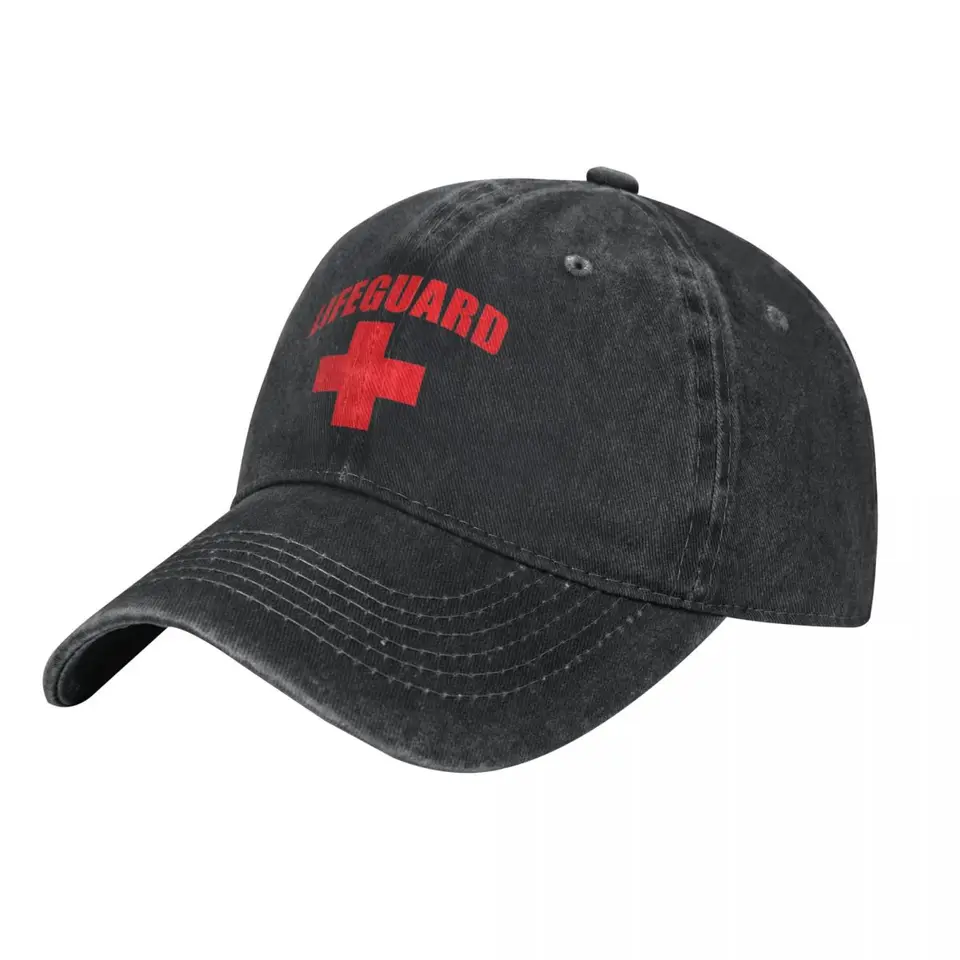 Livoručný kríž džínsový baseball čiapka Červené logo Outdoor Sports Trucker Hat Summer Unisex Men Štýlový slnko