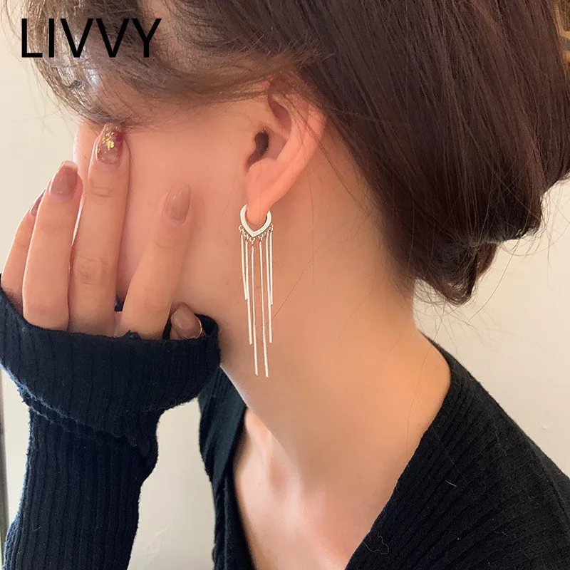 Livvy strieborná farba dlhá strapca s srdcom v tvare žien pre ženy Vysoko kvalitné vynikajúce elegantné darčeky