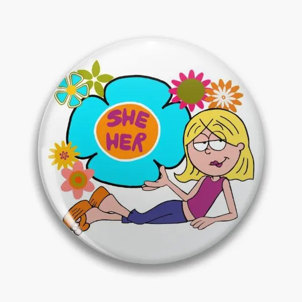 Lizzie McGuire Ona svoje zámená mäkkého gombíka PIN roztomilý kovový kov klobúk klobúk vtipné ženy Šperky kreatívne karikatúry odznak darček