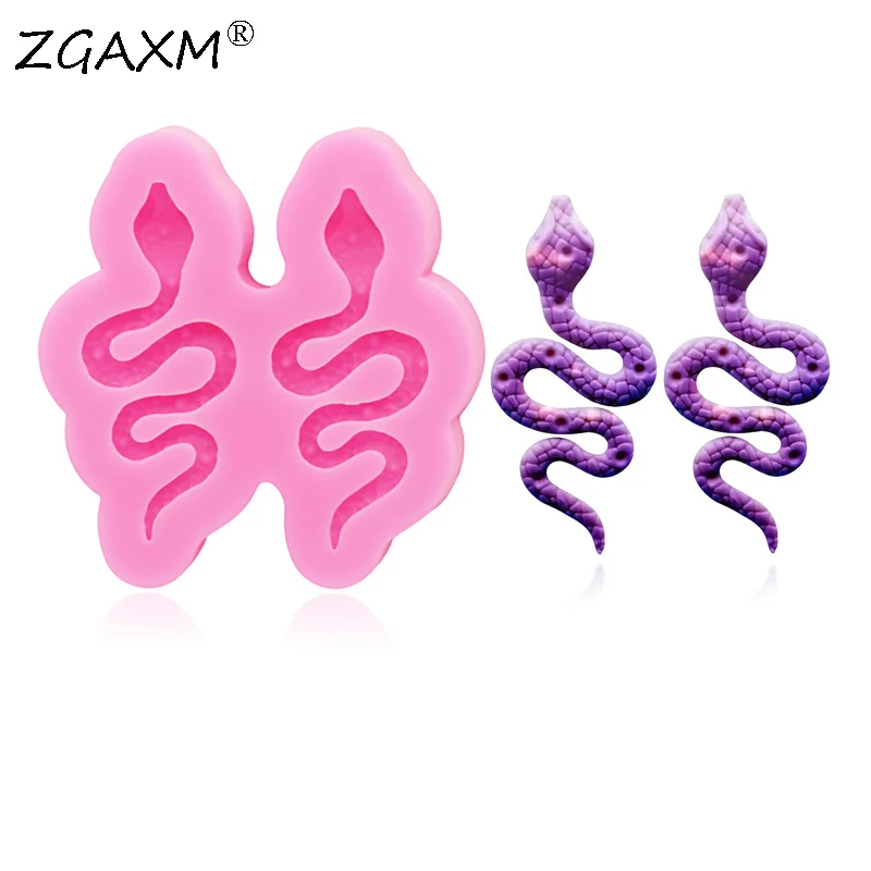 LM 58-diy hadí náušnice Silikónová forma Shaker Polymér Polymér Clay Animal Šperty formy torty Candy Cookies čokoládová forma silikónovej formy