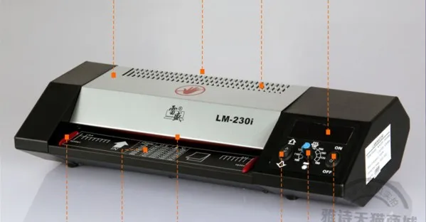 LM230I A4 Laminátor laminára laminátu laminátu, plastová karta štyri os termostat kovový škrupina