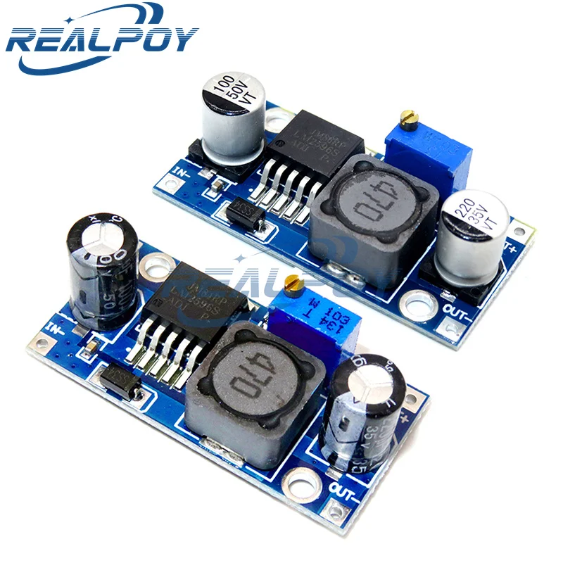 LM2596 DC-DC Krok nadol prevodník Modul 3A Nastaviteľný modul krokov nadol LM2596S-ADJ regulátor napätia 24V 12V 5V 3V LM2596S