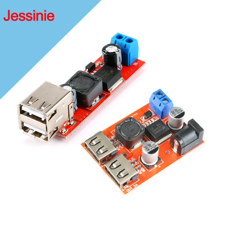 LM2596 LM2596S DUAL USB DC-DC 9V 12V 24V 36V až 5V 3A Krok nadol Buck Converter Board CAR nabíjačku solárny napájací napájací modul