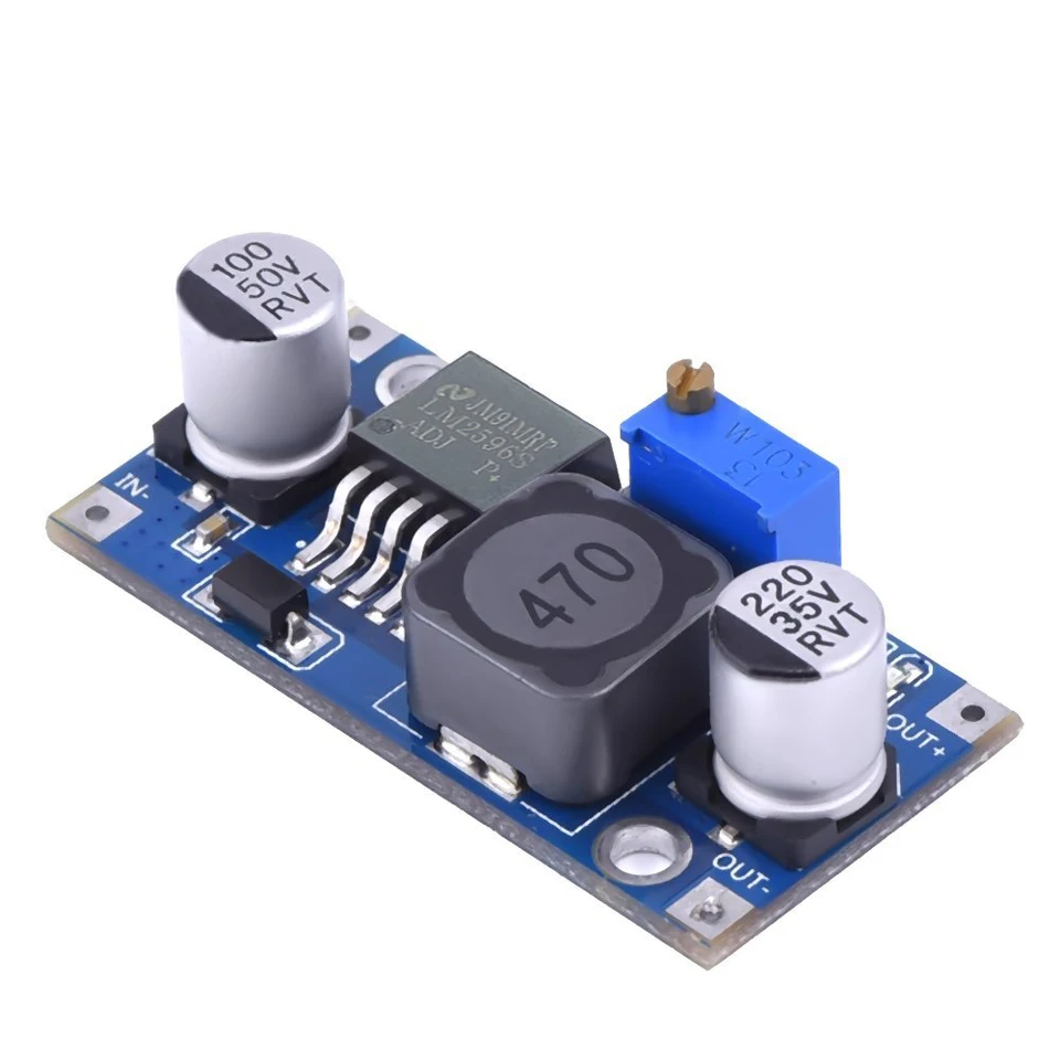 LM2596S DC-DC Modul SPECT-DOWN SUMPLAD MODUL 3A Nastaviteľný krokový modul LM2596 Regulátor napätia 24V 12V 5V 3V
