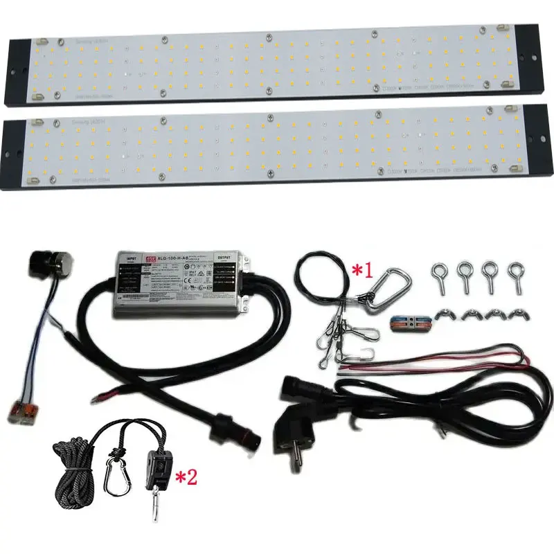 LM301H LED GROW LIGHT Samsung Quantum Bar 100W Kompletná súprava Plné spektrum QB128 MW Vodič zmiešaný 3000-6500K 660nm Planting Indoor