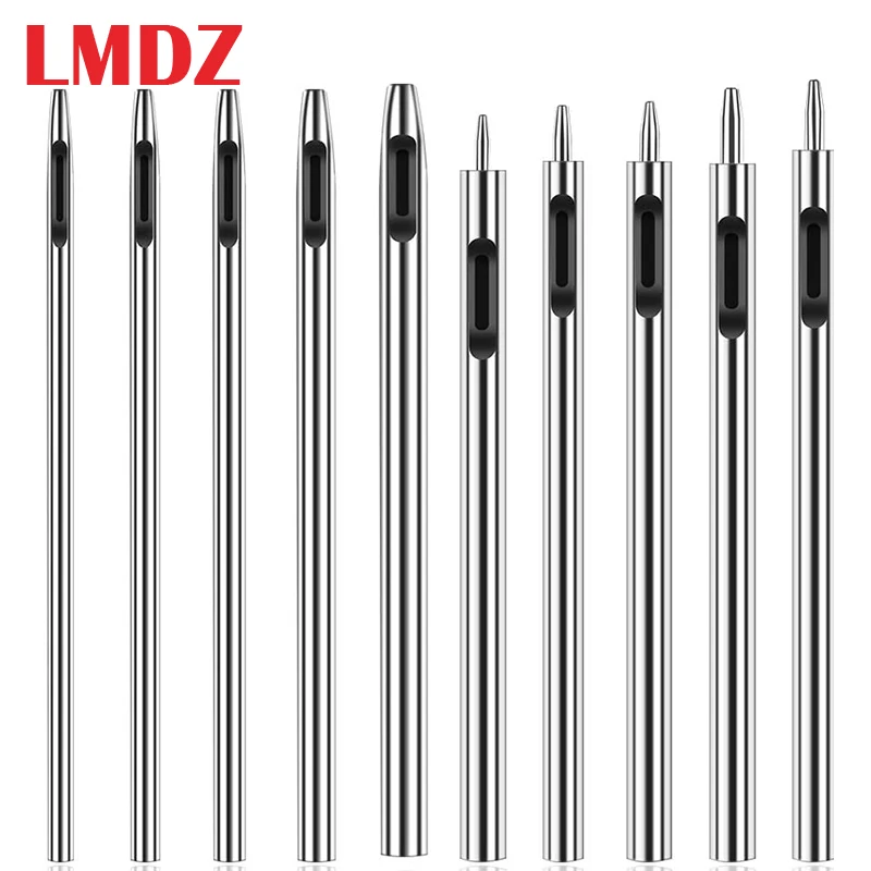 LMDZ 10 PCS kožená diera Punch Cutter Dutlo Punch Set pre kožené remeselnícke náradie pre prácu s mäkkým materiálom