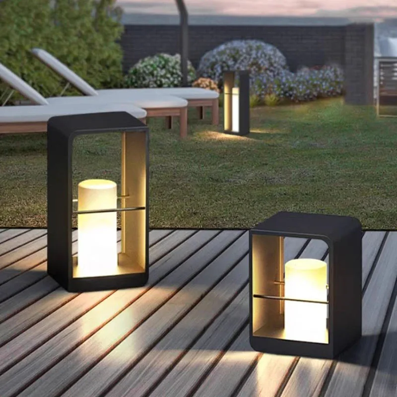 Lmiteovaný mramor krásny LED solárny trávnik svetlo vonkajšie vodotesné IP65 110V 220V Steet Lamp Home Luxury Villa Garden Lighting