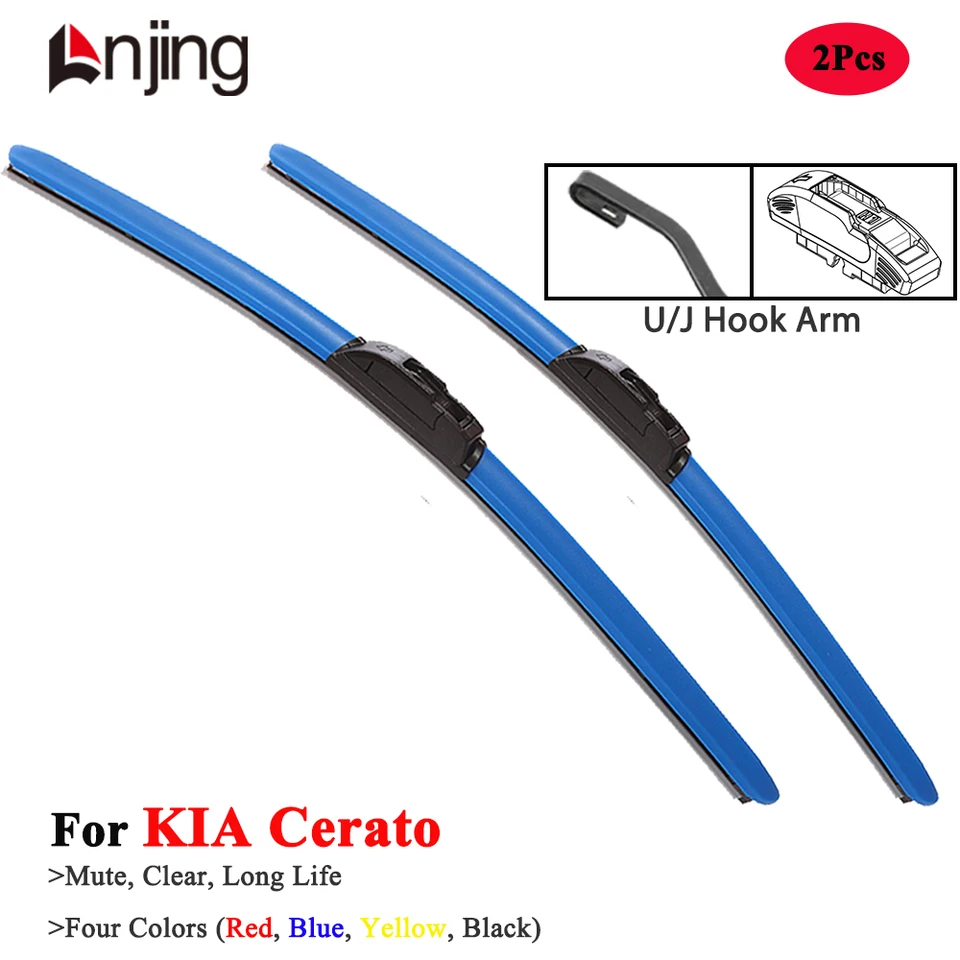 LNJing Colorful Wiper Blade pre Kia Cerato Koup Hatchback 2005 2009 2010 2010 2011 2014 2016 2020 2022 2023 2024
