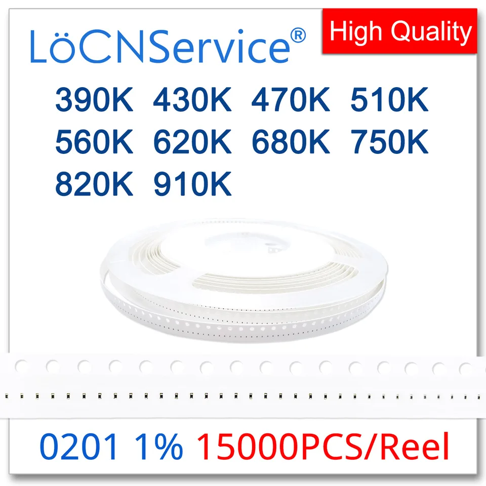 LocaNservice 0201 F 1% 15000ks 390K 430K 470K 510K 560K 620K 680K 750K 820k 910k SMD REZERSOR OHM Vysoká kvalita