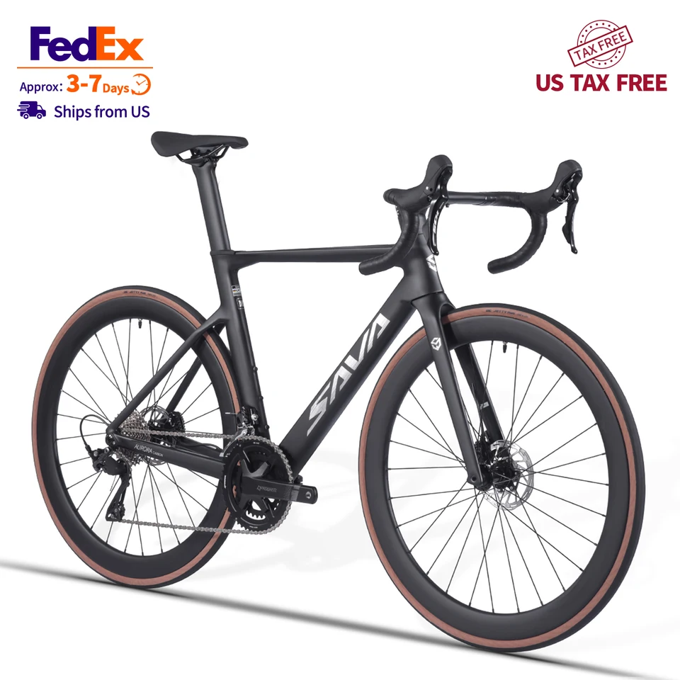 Lode z USA SAVA R08-7120 24 Speed ​​Road Bike Full Carbon Road Bike s Shiman0 105 R7120 2*12 Skupinové sady
