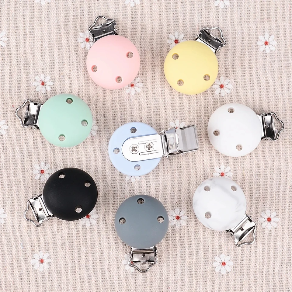 LOFCA 5KS Silikónové svorky okrúhle detské cumlíky Round Clips DIY CACICIER pre reťaz ošetrovateľ