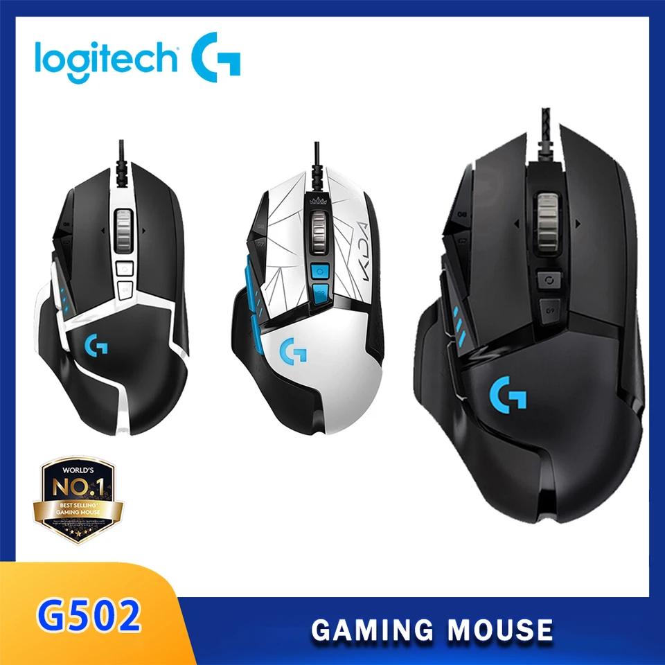 Logitech G502 Hero Professional Gaming Mouse 25600DPI Programovanie herných programov Mouse Nastaviteľné svetlo Synchronizatio pre myš Gamer