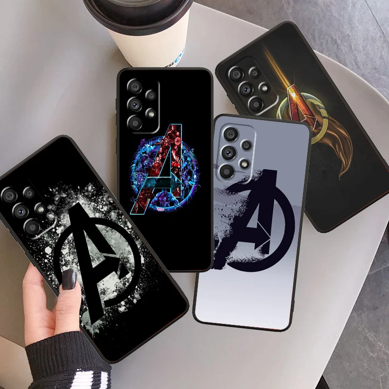 Logo Avengers League Marvel pre Samsung A53 A52 A33 A32 A51 A71 A21S A13 A73 A55 A22 A23 A35 A72 A54 A54 A12 5G Black TPU