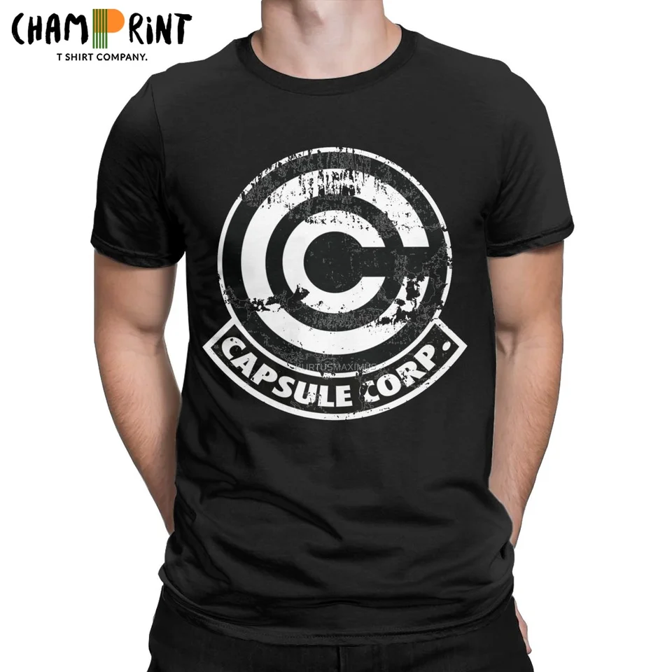 Logo CAPSULE CORP TILY PRE MEN 100% bavlnené módne tričká o krk tričko s krátkym rukávom oblečenie 4xl 5xl 6xl