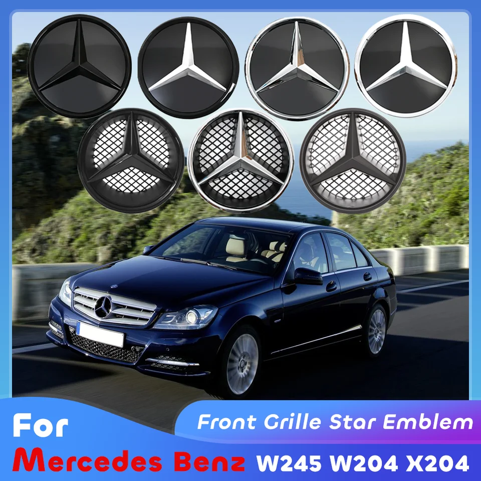 Logo prednej mriežky s LED pre Mercedes Benz BC GLK Class B180 B200 B250 C180 C200 C230 C250 C280 C300 C350 GLK280 300 300 350