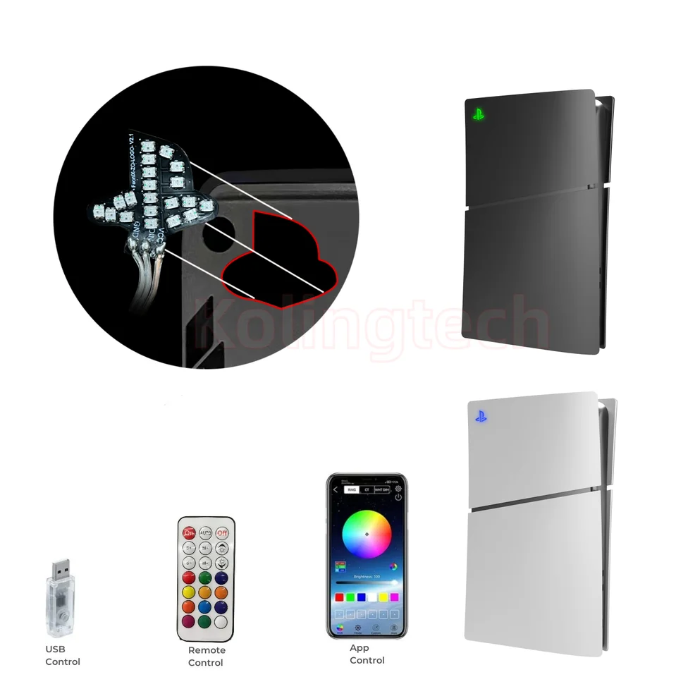 LOGO RGB LOG LED pre LED LOG LED LOD LED s LED LOD s hudbou Sync DIY DIY DEY pre PlayStation5 Slim/PS5 PRO
