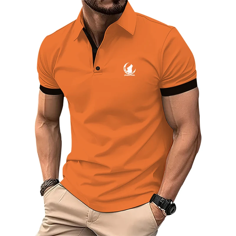 Logo s krátkym rukávom Logo Dizajn tlače módne obchodné pánske jarné a jeseň s krátkym rukávom s krátkym rukávom s krátkym rukávom