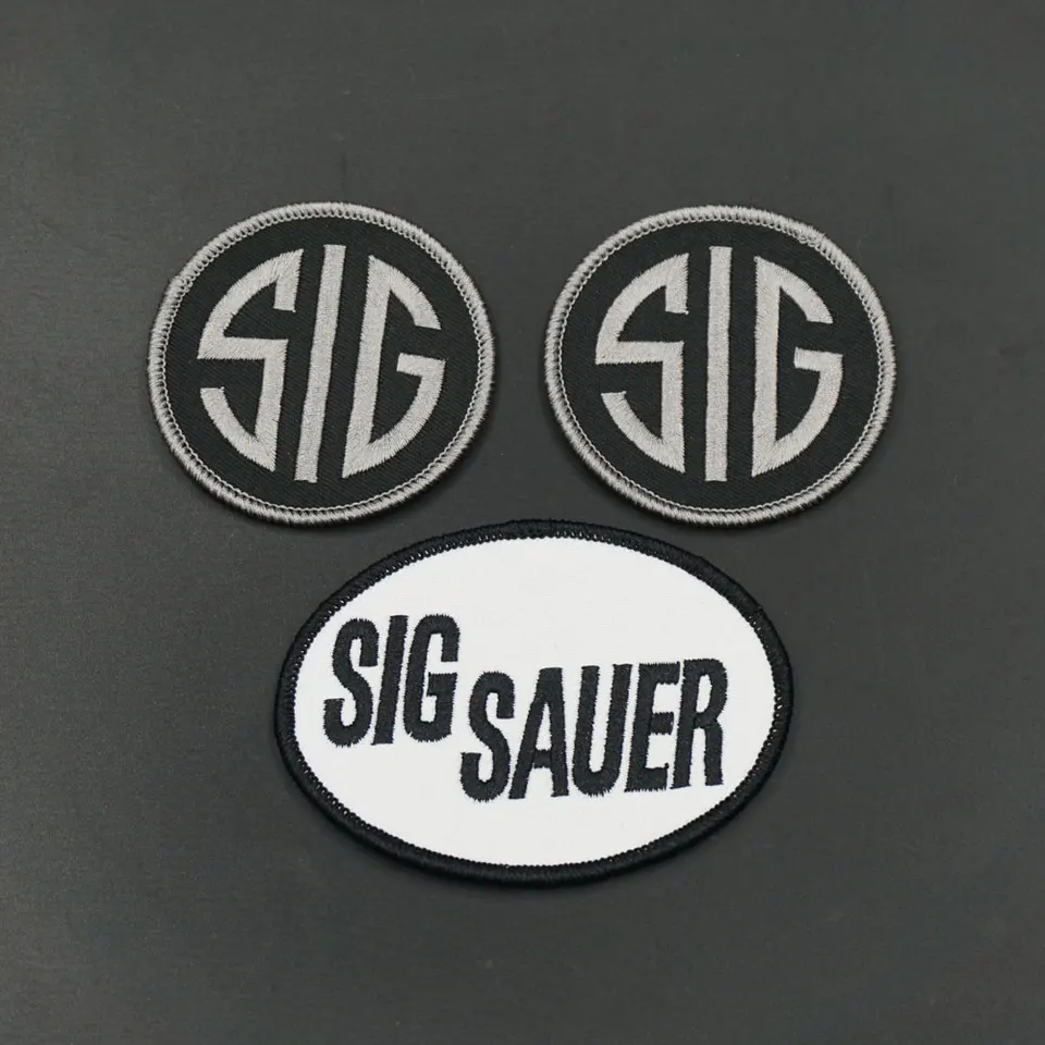 Logo Sig Sauer vyšívané záplaty s podložkou háčika