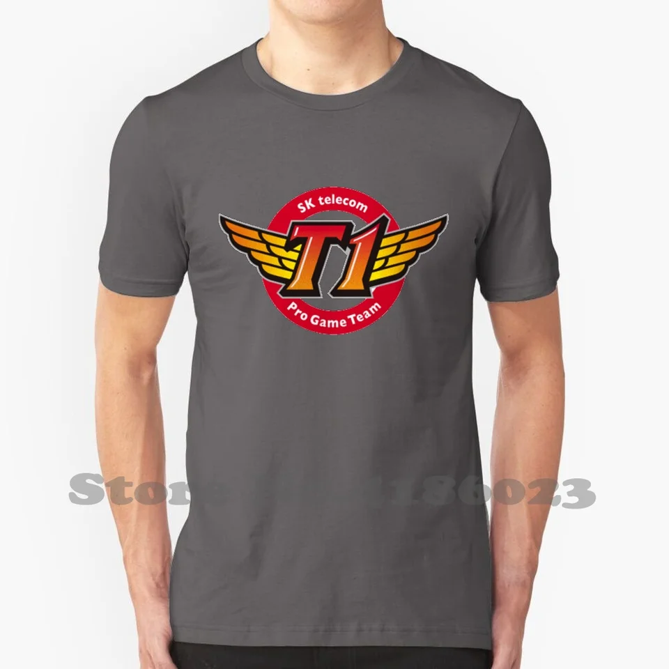 Logo SKT T1 100% bavlnené tričko ESPORTS logo esports logo logo skt t1 logo logo logo logo konkurenčné herné logo logo MOBA logo