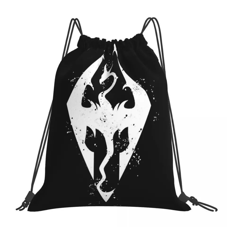 Logo Skyrim Perfect Gift Active Batohy sťahovacie tašky Rectionstring Bundle Pocket Sports Bag Book Bags pre cestujúcich študentov