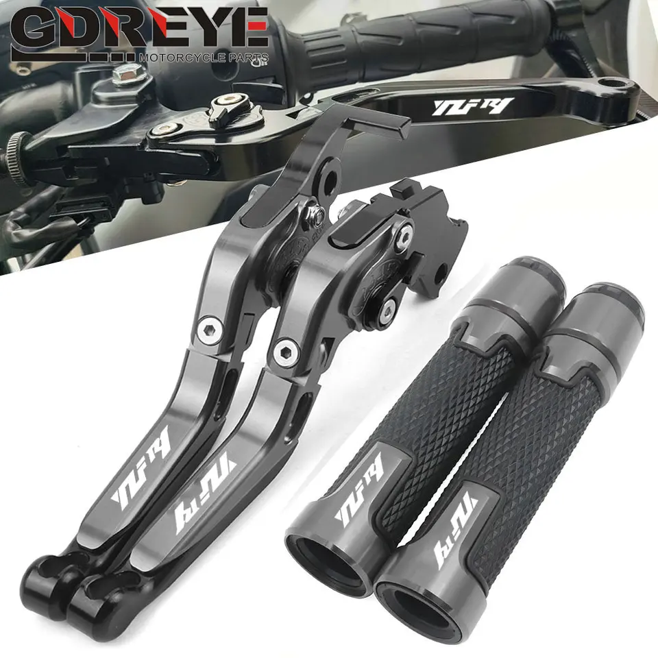 Logo YZFR1 CNC Motocyklové brzdové páky rukoväte rukoväte rukoväte rukoväte pre Yamaha YZF R1 YZF-R1 1999 2000 2001 2002 2003
