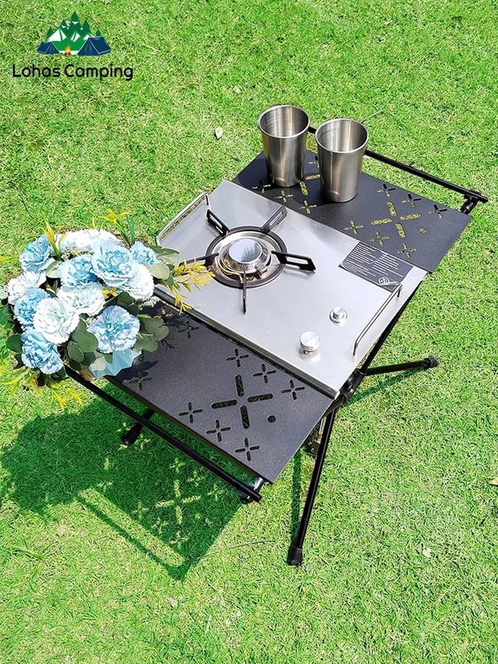 Lohascamping skladacie kemping IGT stolík ľahký batohový batohový stôl Multifunkčný stolný stolný stôl BBQ Brazier Table