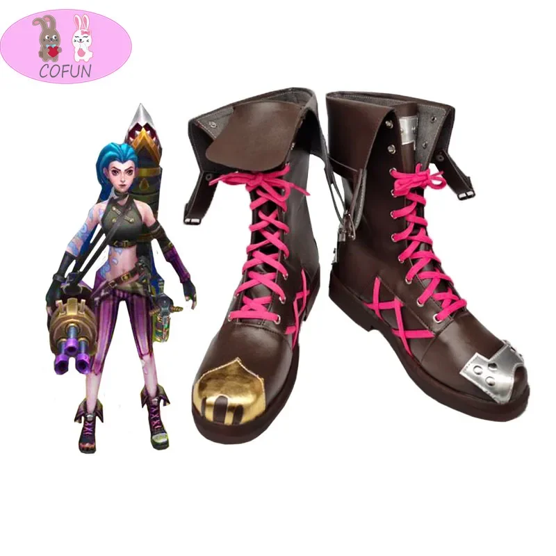 Lol Arcane jinx cosplay topánky hra lol Arcane cosplay dámske topánky Halloween Party parochňa set ligy legiend jinx topánky oblečenie