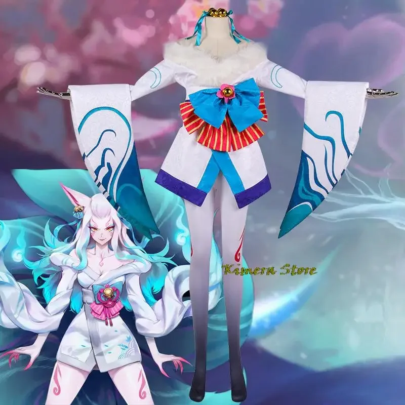 Lol Spirit Blossom White Ahri Cosplay