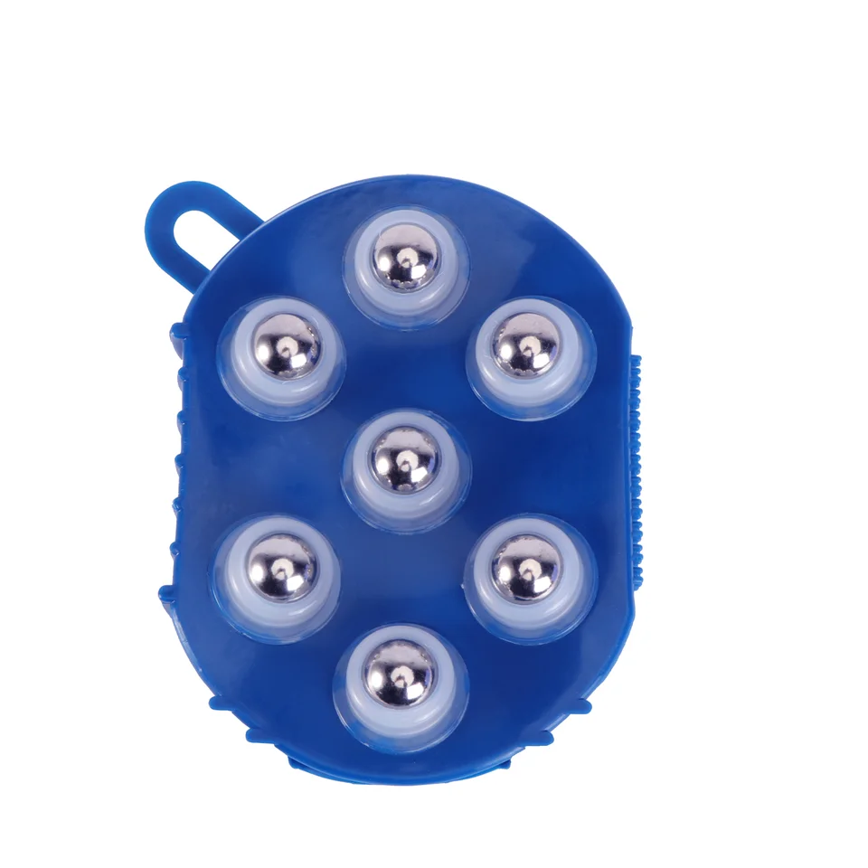 Loofah exfoliačné rukavice ruky ruky masážna kefka Brush Celulit vezmi odstránenie kúpeľa modrá