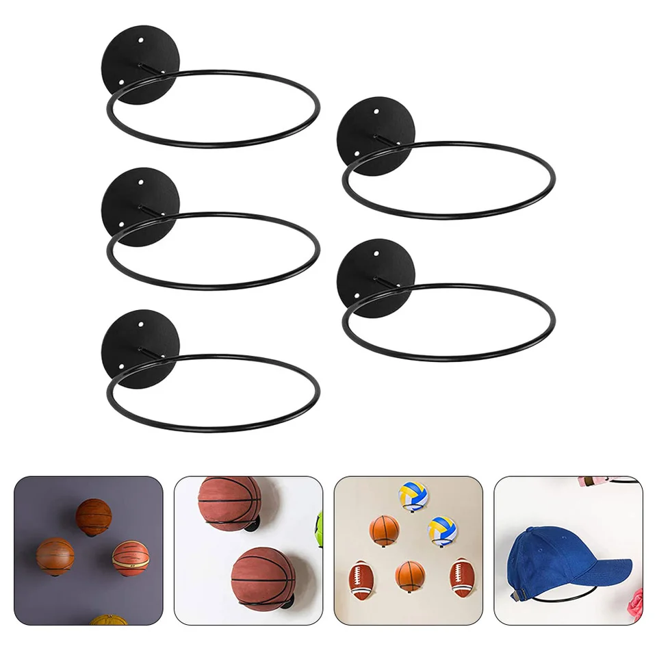 Lopta namontovaná držiak basketbal futbalové úložisko Display Sports Racks obruč