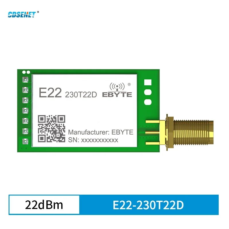 Lora bezdrôtový modul CDSent E22-230T22d 22dbm nízka spotreba energie Dlhá vzdialenosť 5 km 220-236MHz SMA-K Dip Lora Modul
