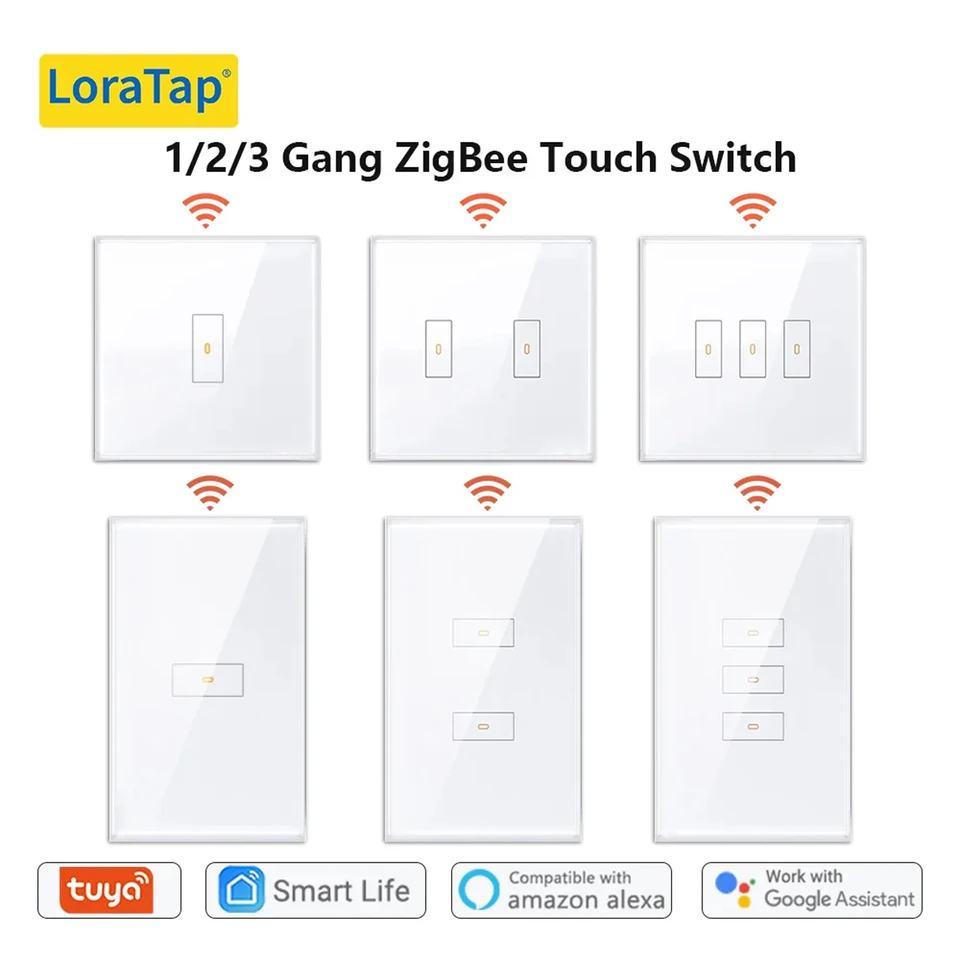 Loratap tuya Zigbee 3.0 EÚ/US Light prepínač diaľkového ovládania pomocou inteligentného života Alexa Google pracuje s Smartthings ZigBee2MQTT