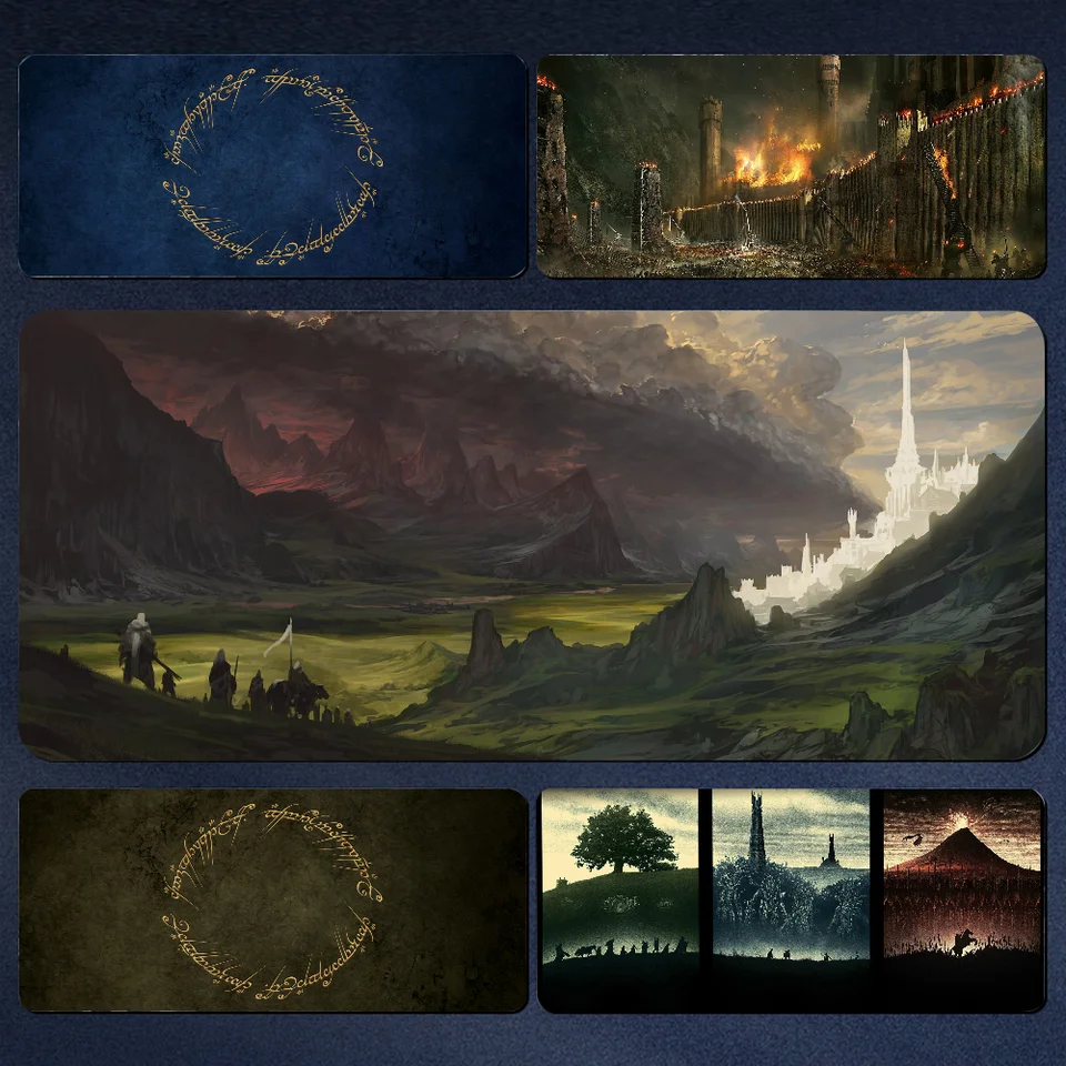 Lord of the Rings Krásne trvanlivé gumové podložky na podložku pre gumovú myš pre herný počítač CSGO pre počítačový počítač PC