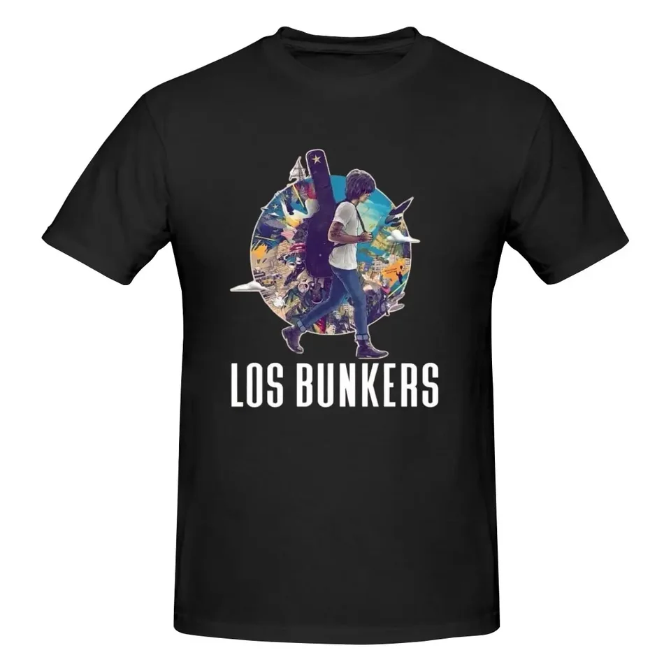 Los Bunkers Luxusné tričká pre mužov pre mužov Summer tlač košele Vysoko kvalitné oblečenie Streetwear S-6XL