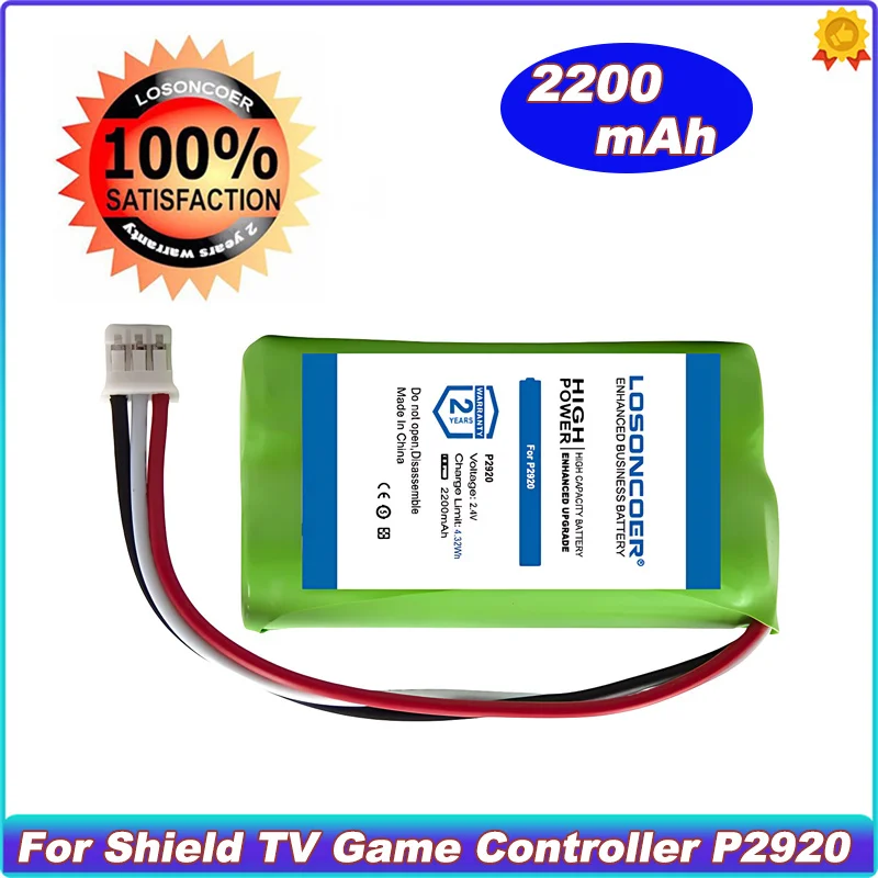Losoncoer 2200 mAh Dlhý trvanie pre NVIDIA P2920 Shield Game Controller Shield TV Game Controller HRLR15/51
