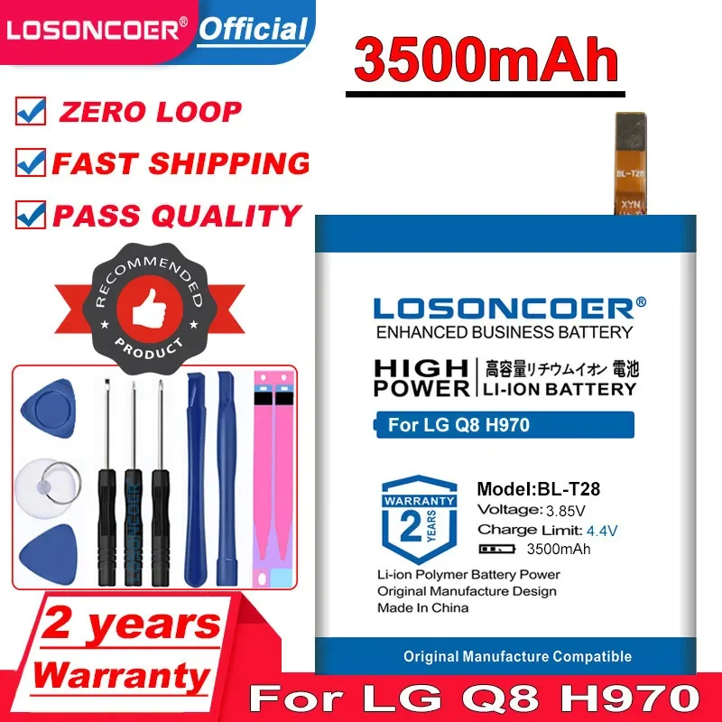 Losoncoer 3500MAH BL-T28 BATTERS pre LG Q8 H970 EAC63361501 BL T28