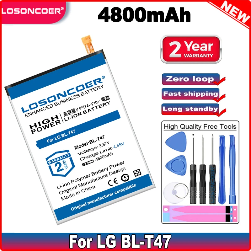 Losoncoer 4800 mAh BL-T47 batéria pre LG Velvet LMG900TM Velvet 5G BL-T47 G9 BATTERS