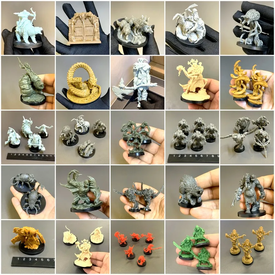 Lot Orcs Ghouls Serpent Goblin Kobold Hunter Epické stretnutia Bardsung Ancient Forge Fable Fable Miniatures Model TrpG Toy