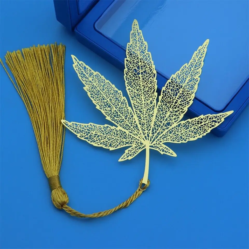 Lotus Flower Hollow Out záložka List Maple Lets Metal Bookmark Stránka Stránka Marker Wutong Lists Book Clip